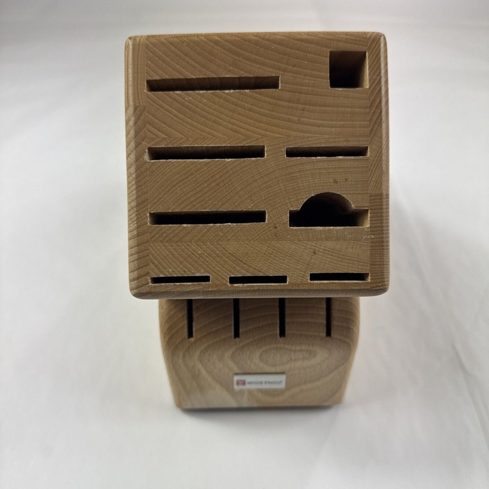 Wusthof Knife Block 13 Slot Wood Wüsthof Germany Natural Finish Kitchen Cook Cut